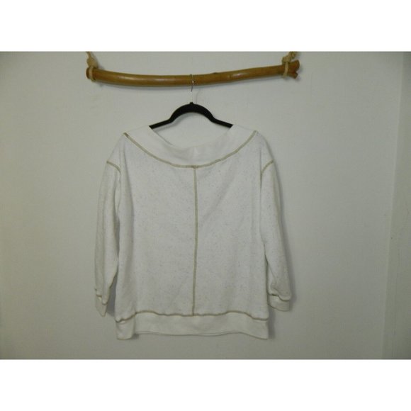 Pilcro and The Letterpress Anthropologie Sweatshirt Top Ivory Confetti X-Small - Picture 8 of 11